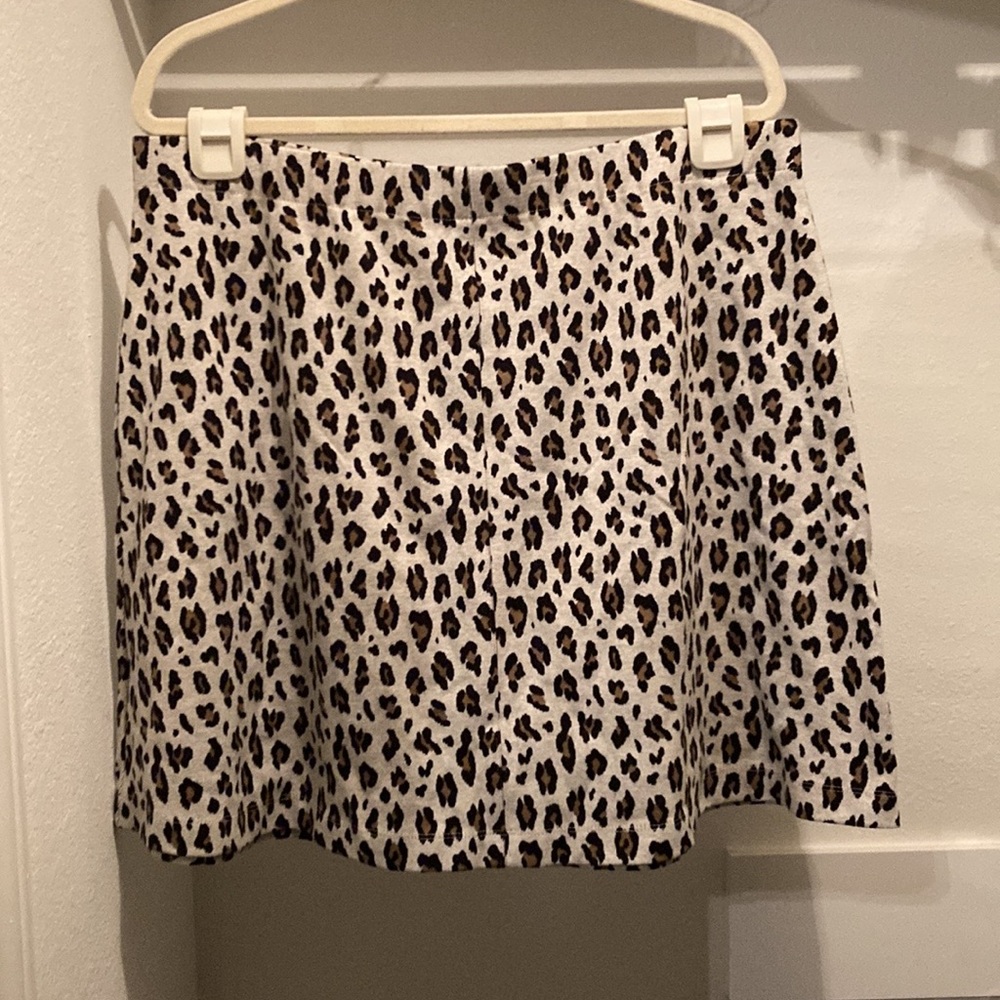 Loft leopard print skirt